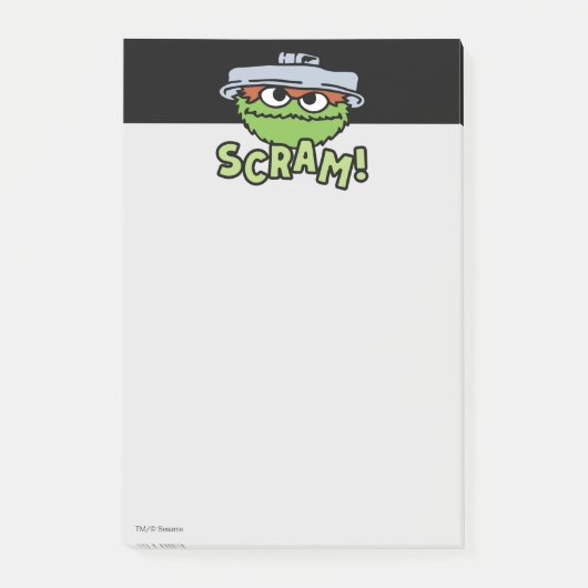 Sesamstraat | Oscar de Grouch Scram! Post-it® Notes (Voorkant)