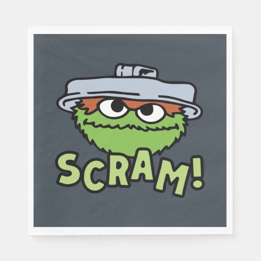 Sesamstraat | Oscar de Grouch Scram! Servet (Voorkant)