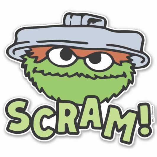 Sesamstraat | Oscar de Grouch Scram! Sticker (Voorkant)