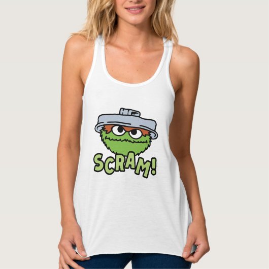 Sesamstraat | Oscar de Grouch Scram! Tanktop (Voorkant)
