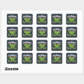 Sesamstraat | Oscar de Grouch Scram! Vierkante Sticker (Vel)