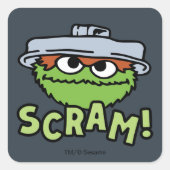 Sesamstraat | Oscar de Grouch Scram! Vierkante Sticker (Voorkant)
