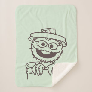 Sesamstraat Oscar de Grouch Sherpa Deken
