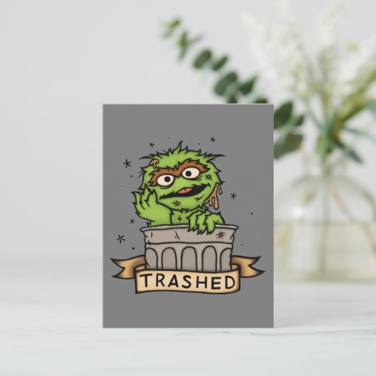 Sesamstraat | Oscar de Grouch Trashed Briefkaart (Staand voorkant)