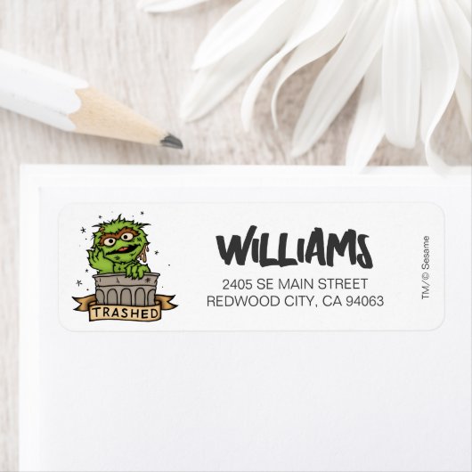 Sesamstraat | Oscar de Grouch Trashed Etiket (Insitu)