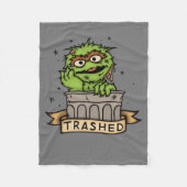 Sesamstraat | Oscar de Grouch Trashed Fleece Deken (Voorkant)