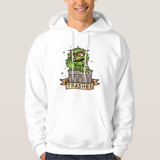Sesamstraat | Oscar de Grouch Trashed Hoodie (Voorkant)