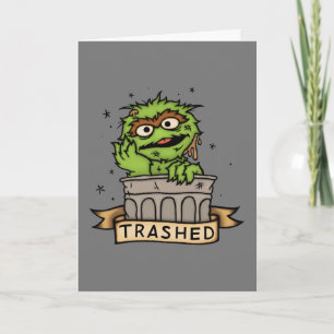 Sesamstraat Oscar de Grouch Trashed Kaart