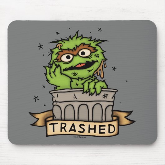 Sesamstraat | Oscar de Grouch Trashed Muismat (Voorkant)