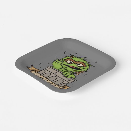 Sesamstraat | Oscar de Grouch Trashed Papieren Bordje (Gebogen)