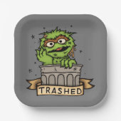 Sesamstraat | Oscar de Grouch Trashed Papieren Bordje (Voorkant)