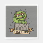 Sesamstraat | Oscar de Grouch Trashed Servet (Voorkant)