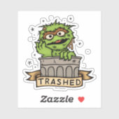 Sesamstraat | Oscar de Grouch Trashed Sticker (Vel)