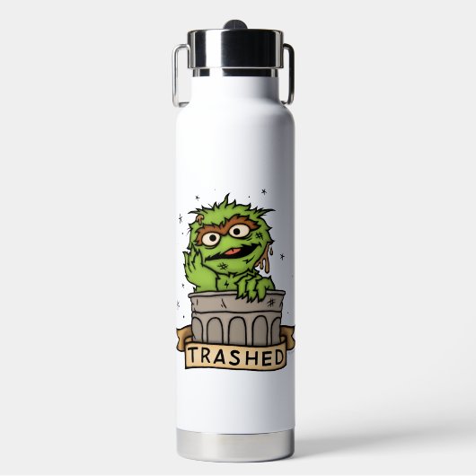 Sesamstraat | Oscar de Grouch Trashed Waterfles (Voorkant)