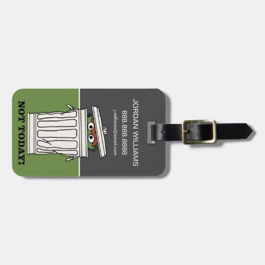 Sesamstraat | Oscar de Grouch | Uw gegevens toevoe Bagagelabel (Voorkant horizontaal)