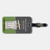 Sesamstraat | Oscar de Grouch | Uw gegevens toevoe Bagagelabel (Achterkant horizontaal)