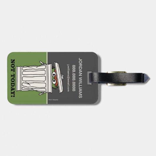 Sesamstraat | Oscar de Grouch | Uw gegevens toevoe Bagagelabel (Achterkant horizontaal)