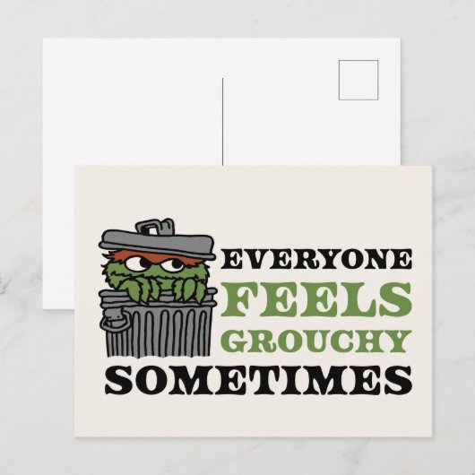 Sesamstraat | Oscar de Grouch voelt Grouchy Briefkaart (Voorkant / Achterkant)