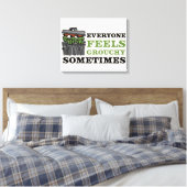 Sesamstraat | Oscar de Grouch voelt Grouchy Canvas Afdruk (Insitu (Slaapkamer))