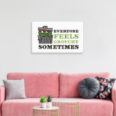 Sesamstraat | Oscar de Grouch voelt Grouchy Canvas Afdruk (Insitu (Woonkamer))