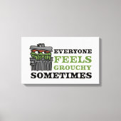 Sesamstraat | Oscar de Grouch voelt Grouchy Canvas Afdruk (Voorkant)