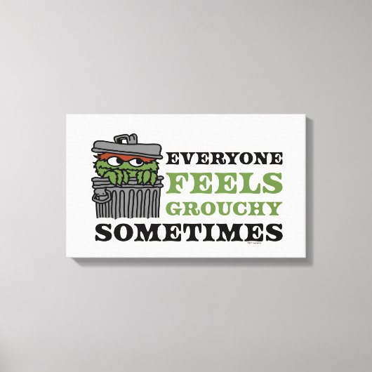 Sesamstraat | Oscar de Grouch voelt Grouchy Canvas Afdruk (Voorkant)