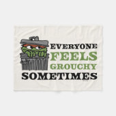 Sesamstraat | Oscar de Grouch voelt Grouchy Fleece Deken (Voorkant (Horizontaal))