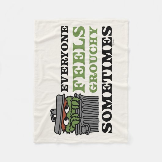 Sesamstraat | Oscar de Grouch voelt Grouchy Fleece Deken (Voorkant)