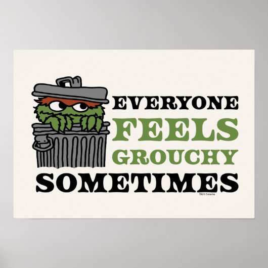 Sesamstraat | Oscar de Grouch voelt Grouchy Poster (Voorkant)