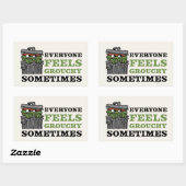 Sesamstraat | Oscar de Grouch voelt Grouchy Rechthoekige Sticker (Vel)