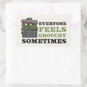 Sesamstraat | Oscar de Grouch voelt Grouchy Rechthoekige Sticker (Tas)