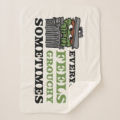 Sesamstraat | Oscar de Grouch voelt Grouchy Sherpa Deken (Voorkant)