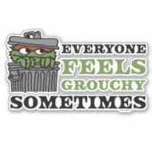 Sesamstraat | Oscar de Grouch voelt Grouchy Sticker (Voorkant)