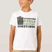 Sesamstraat | Oscar de Grouch voelt Grouchy T-shirt (Voorkant)