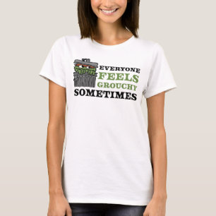 Sesamstraat   Oscar de Grouch voelt Grouchy T-shirt
