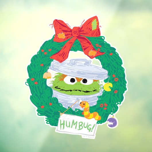 Sesamstraat | Oscar de Grouch Wreath Raamsticker (Vel 3)