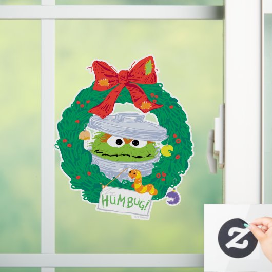 Sesamstraat | Oscar de Grouch Wreath Raamsticker (Huis)
