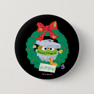 Sesamstraat Oscar de Grouch Wreath Ronde Button 5,7 Cm