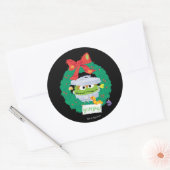 Sesamstraat | Oscar de Grouch Wreath Ronde Sticker (Envelop)