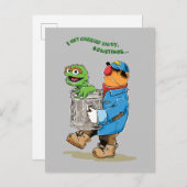 Sesamstraat | Oscar en Bruno, het Man afval Briefkaart (Voorkant / Achterkant)