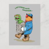 Sesamstraat | Oscar en Bruno, het Man afval Briefkaart (Voorkant)