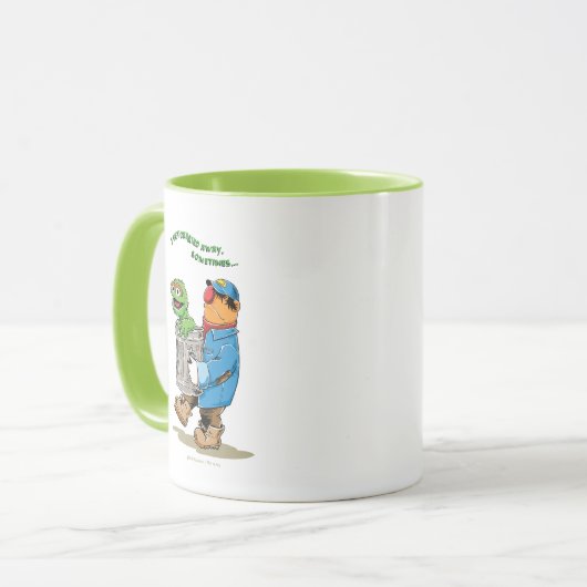 Sesamstraat | Oscar en Bruno, het Man afval Mok (Voorkant links)