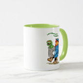 Sesamstraat | Oscar en Bruno, het Man afval Mok (Voorkant rechts)