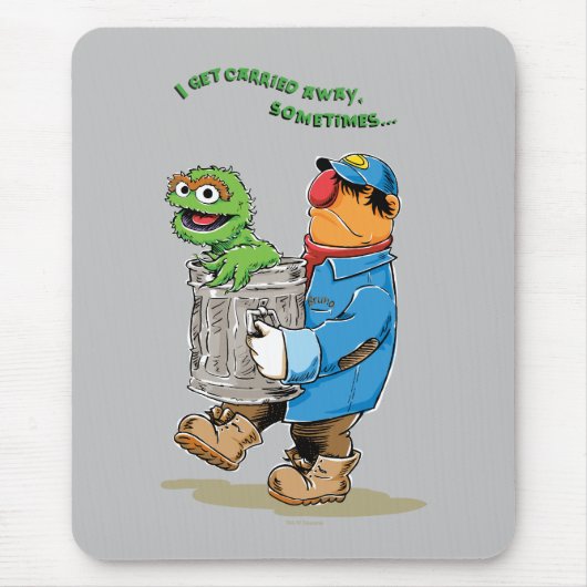 Sesamstraat | Oscar en Bruno, het Man afval Muismat (Voorkant)