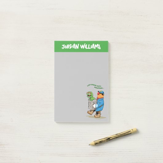 Sesamstraat | Oscar en Bruno, het Man afval Post-it® Notes (Op bureau)