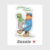 Sesamstraat | Oscar en Bruno, het Man afval Sticker (Vel)
