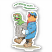 Sesamstraat | Oscar en Bruno, het Man afval Sticker (Voorkant)