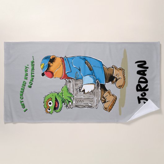 Sesamstraat | Oscar en Bruno, het Man afval Strandlaken (Voorkant)