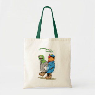 Sesamstraat   Oscar en Bruno, het Man afval Tote Bag