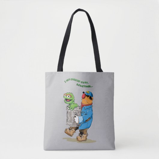Sesamstraat | Oscar en Bruno, het Man afval Tote Bag (Voorkant)